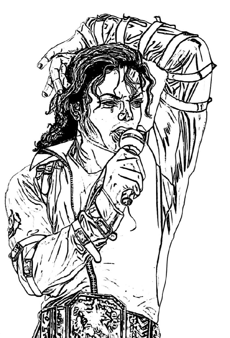 Майкл Джексон раскраска