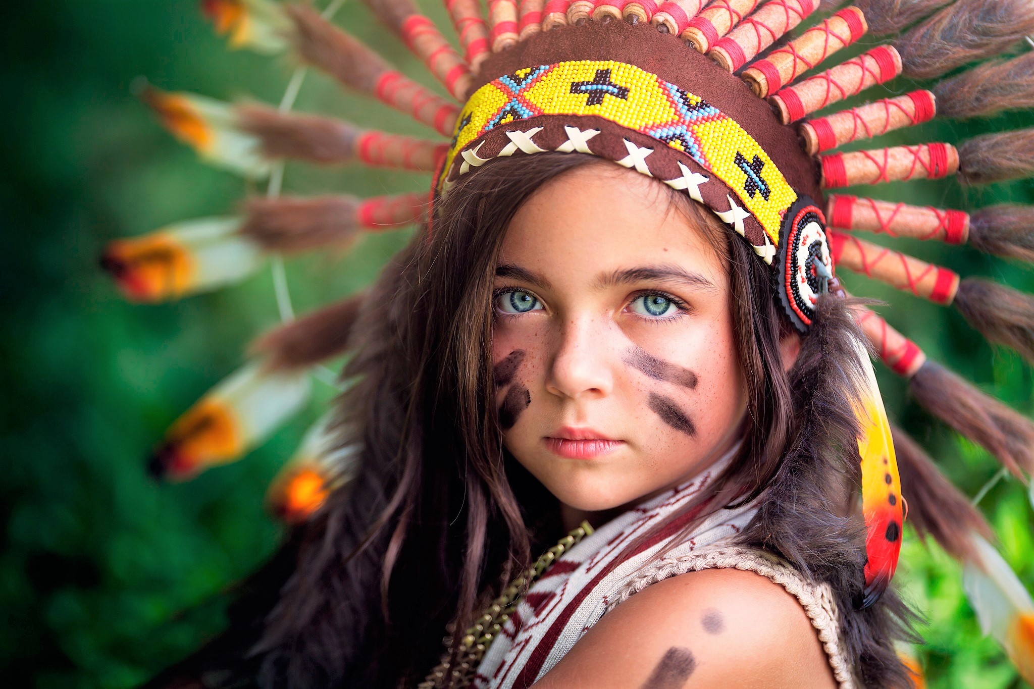 Раскраска индейцев на лице - 76 фото