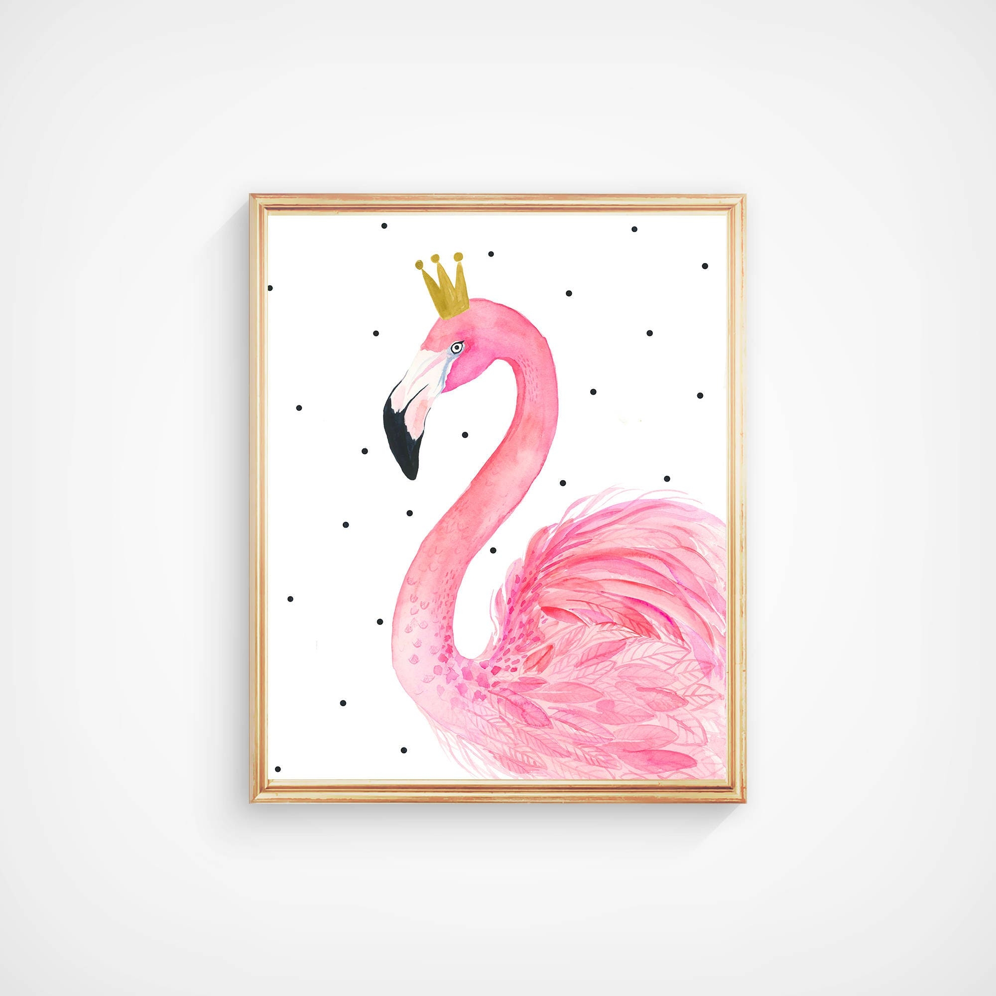 Фламинго в короне картина