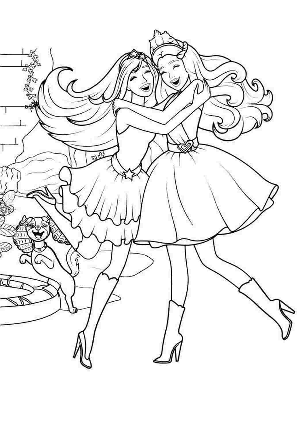 Раскраска «Барби Академия принцесс»