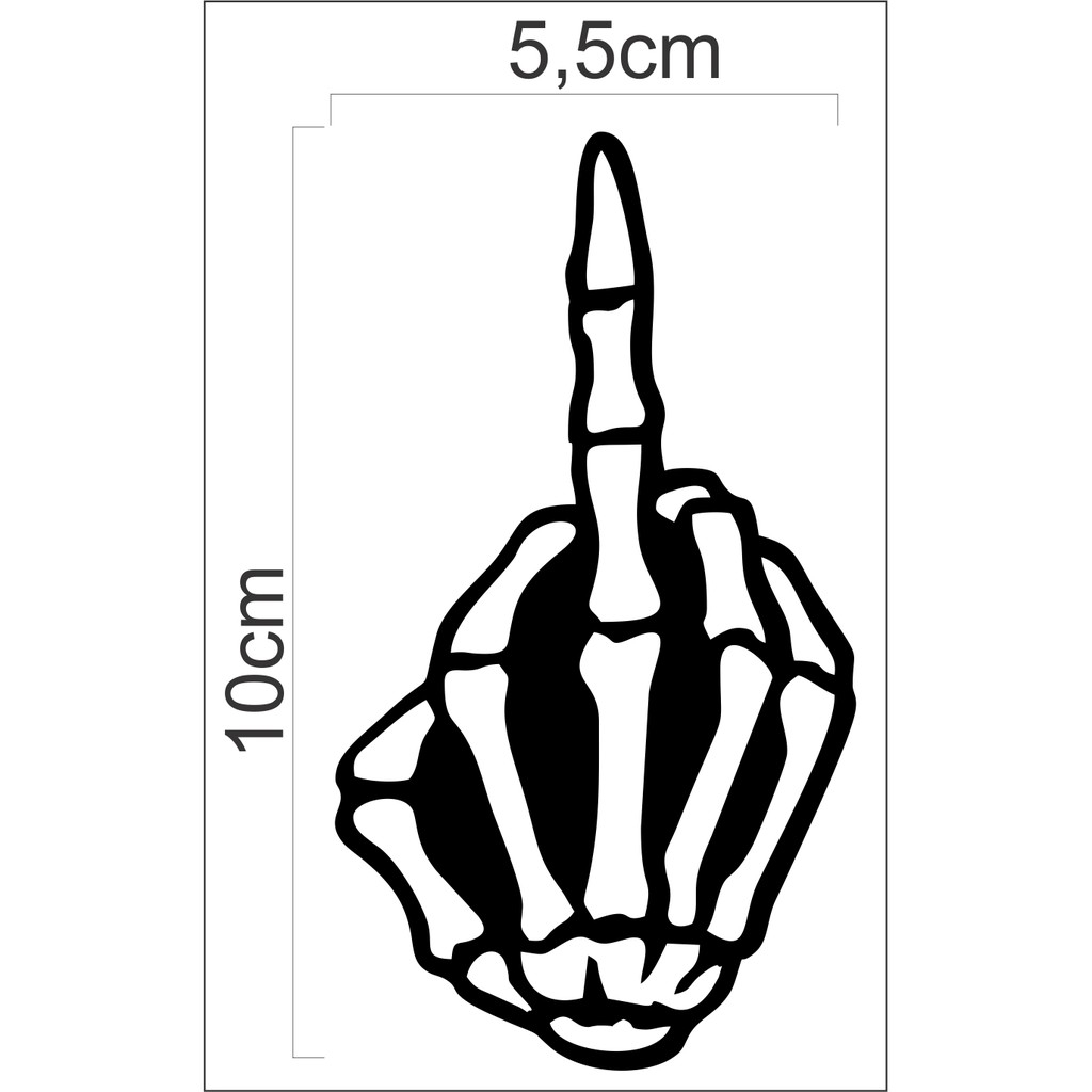 Средний палец скелет