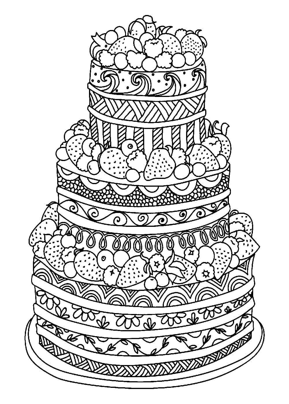 Как нарисовать торт просто и легко: техника рисования многоярусных и простых тортов