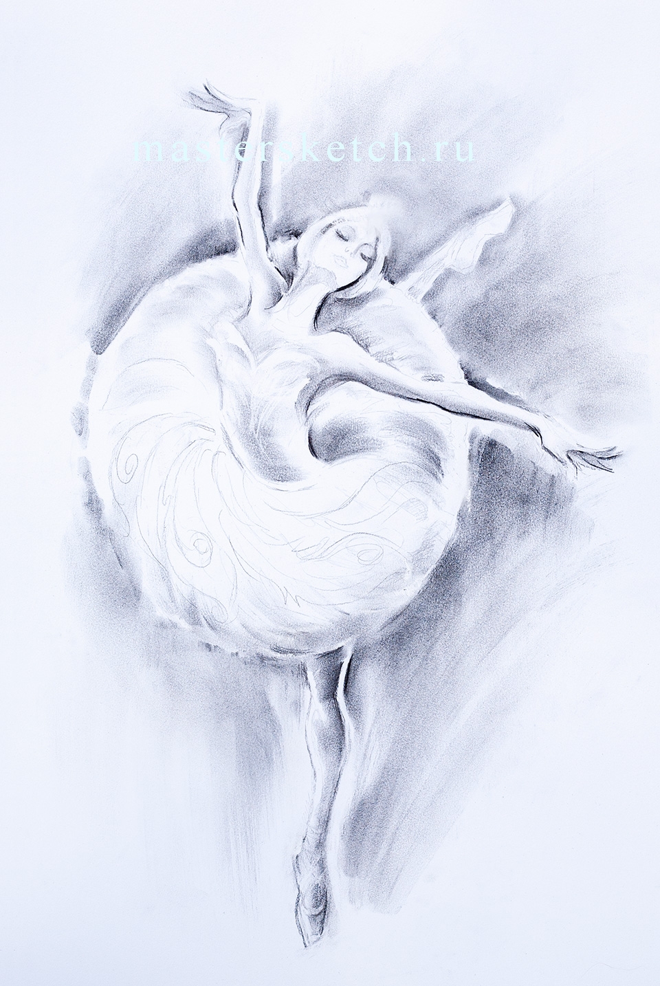 Балерина Лебединое озеро рисунок