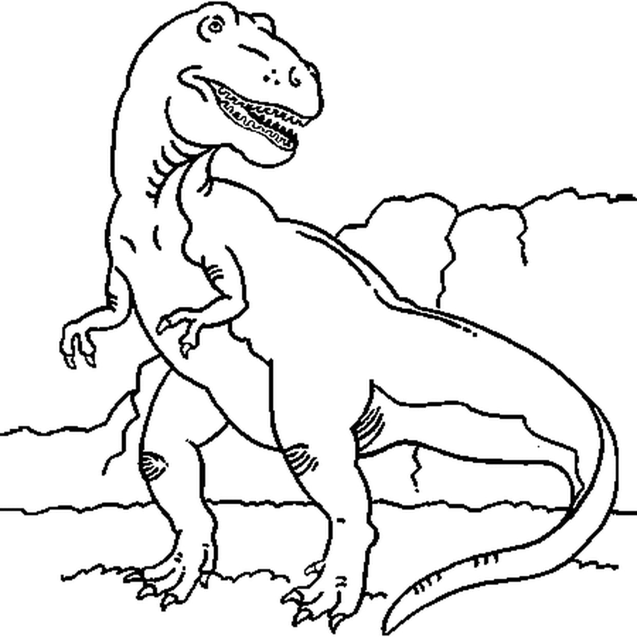 Динозавр рекс раскраска для детей