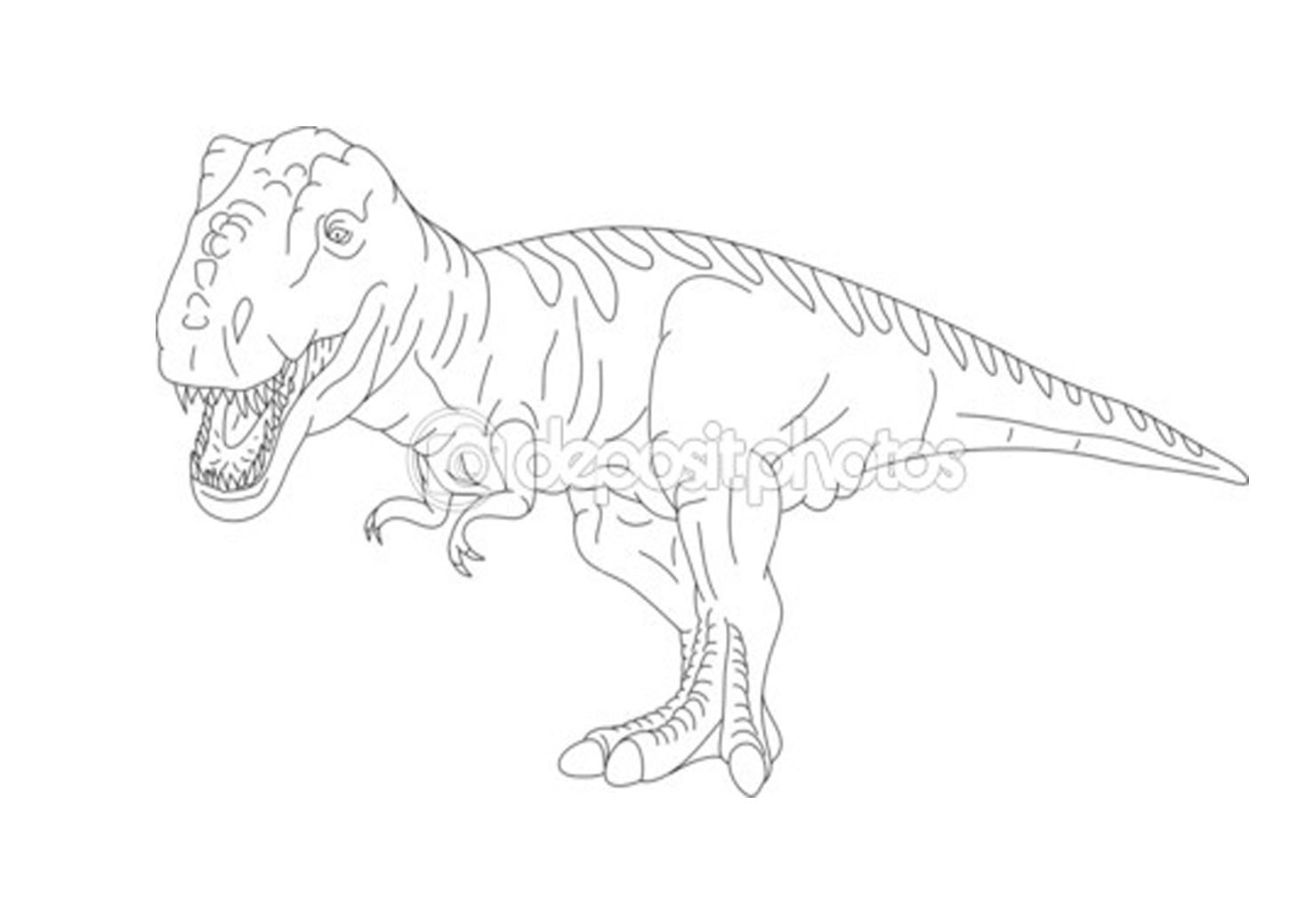 Раскраска теранозавра Рекса