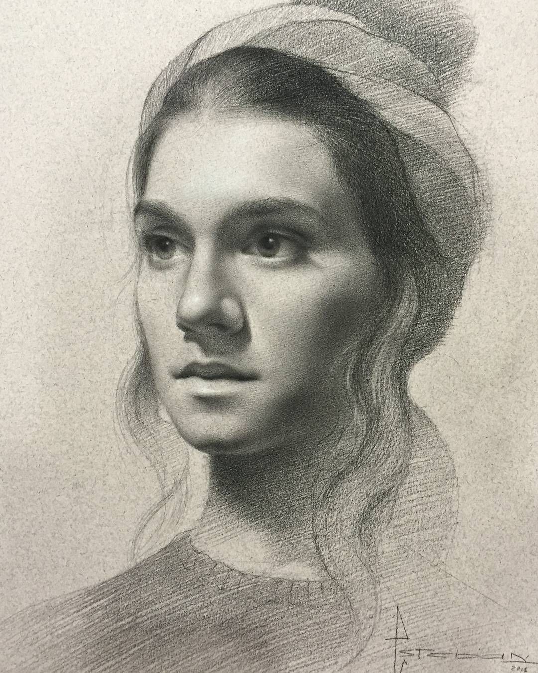 Академический рисунок портрет девушки (47 фото)