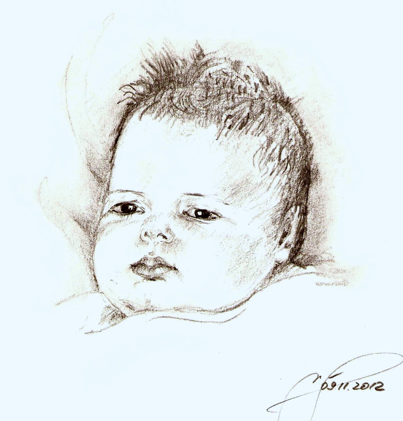 Современный малыш рисунок