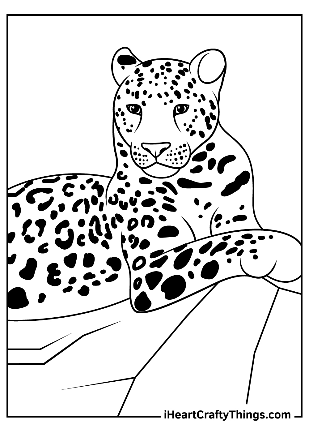 Леопард раскраска цветная