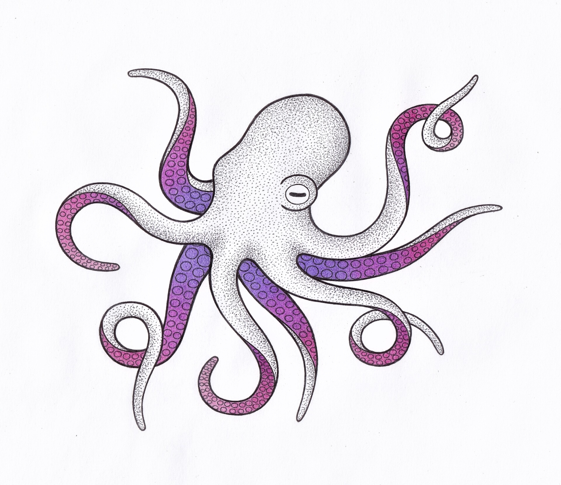Рисование осьминог