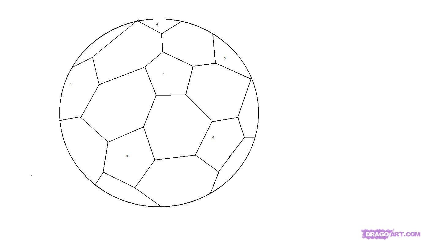 Покажи рисунок мяча. Рисунок футбольного мяча из кругов. Футбольный мяч геометрия рисунок. Футбольный мяч рисунок круг. Рисунок карандашом мяч вытянутый.
