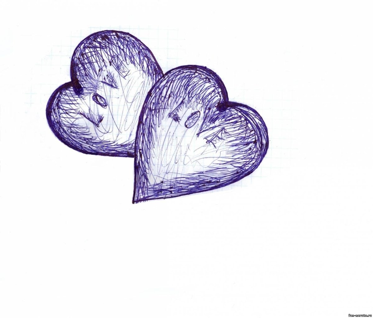 Сердце рисунок карандашом для срисовки