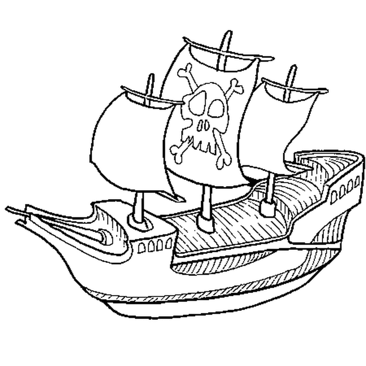 Рисование пиратский корабль