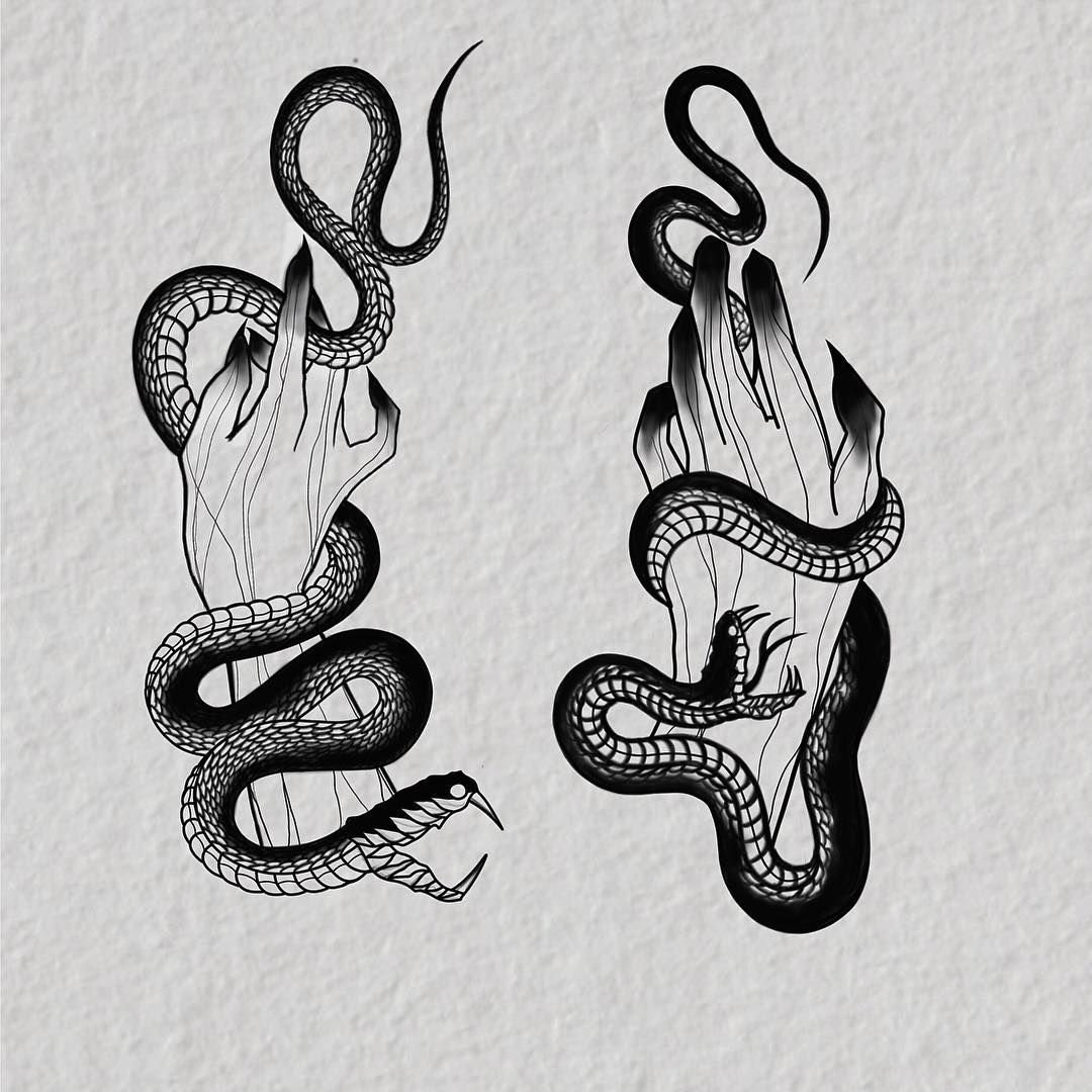 Тату змей на ноге — фото и эскизов татуировок года