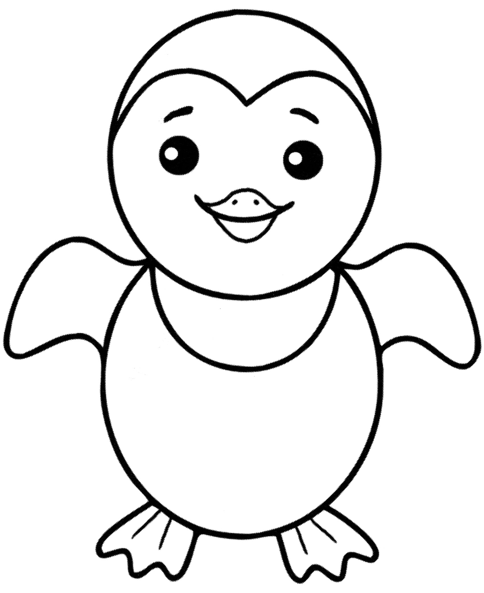 Пингвиненок рисунок