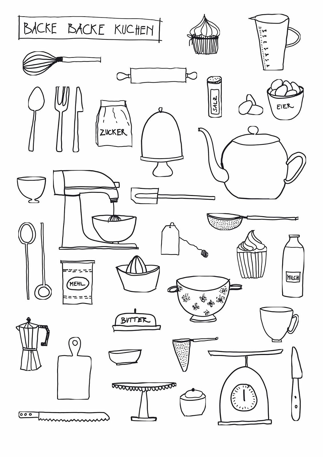 Посуда для дошкольников раскраска - 70 фото