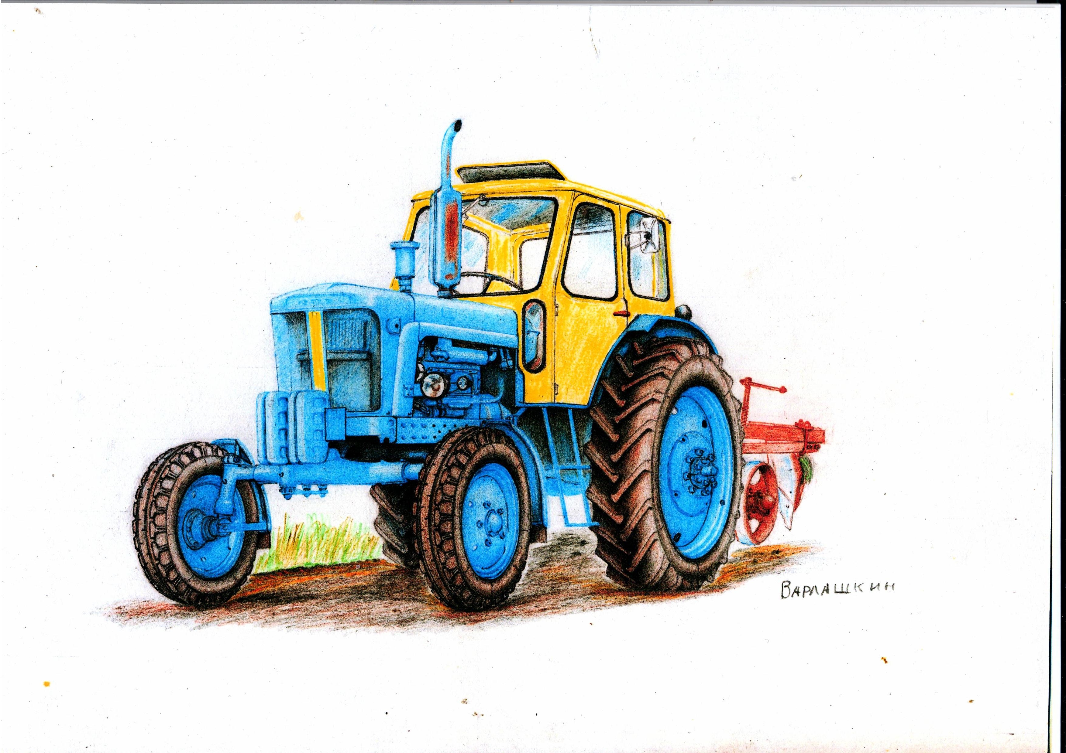 Рисунок т 40 трактор сбоку