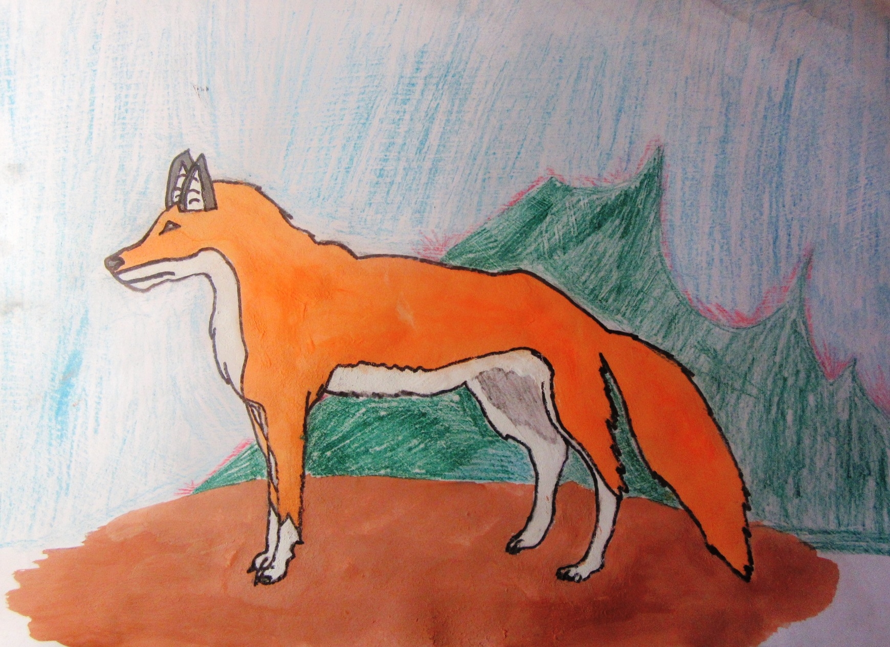 Рисунок на тему красный волк
