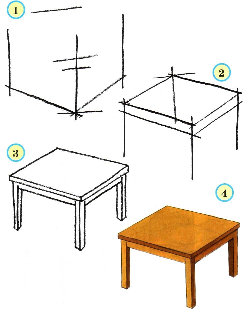 Тема: «стол и стул» конструирование схема