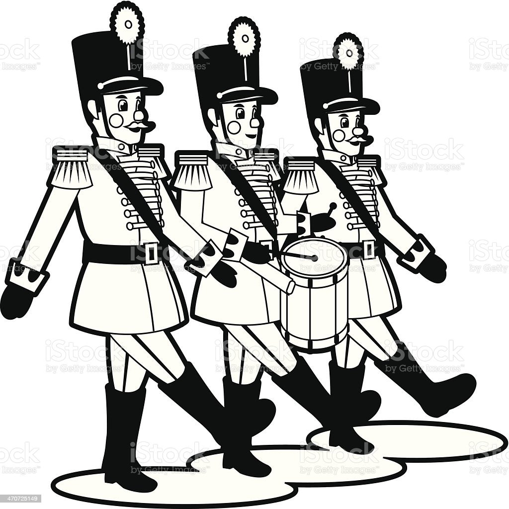 Марш деревянных солдатиков иллюстрация