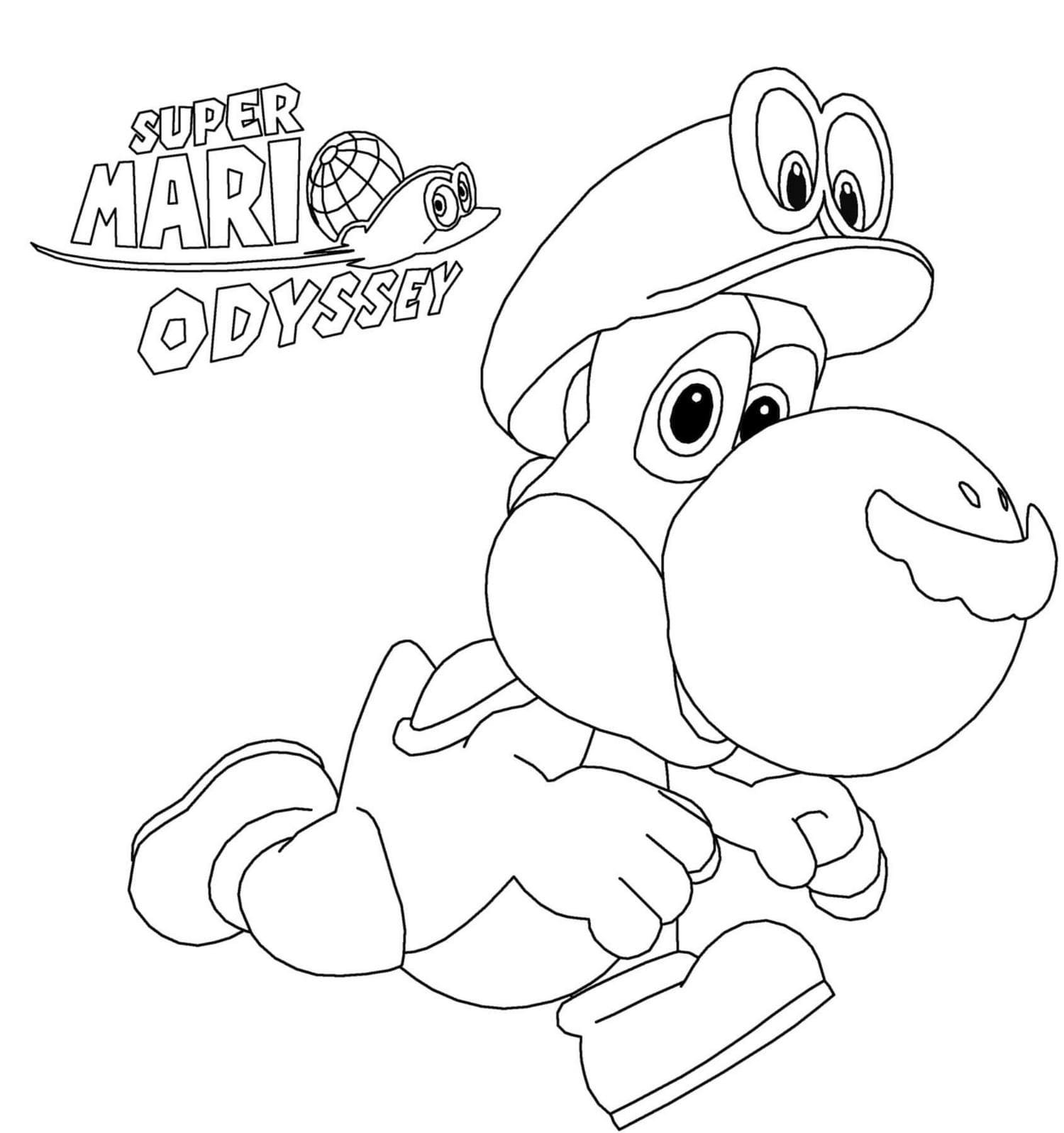 Super Mario Odyssey раскраска
