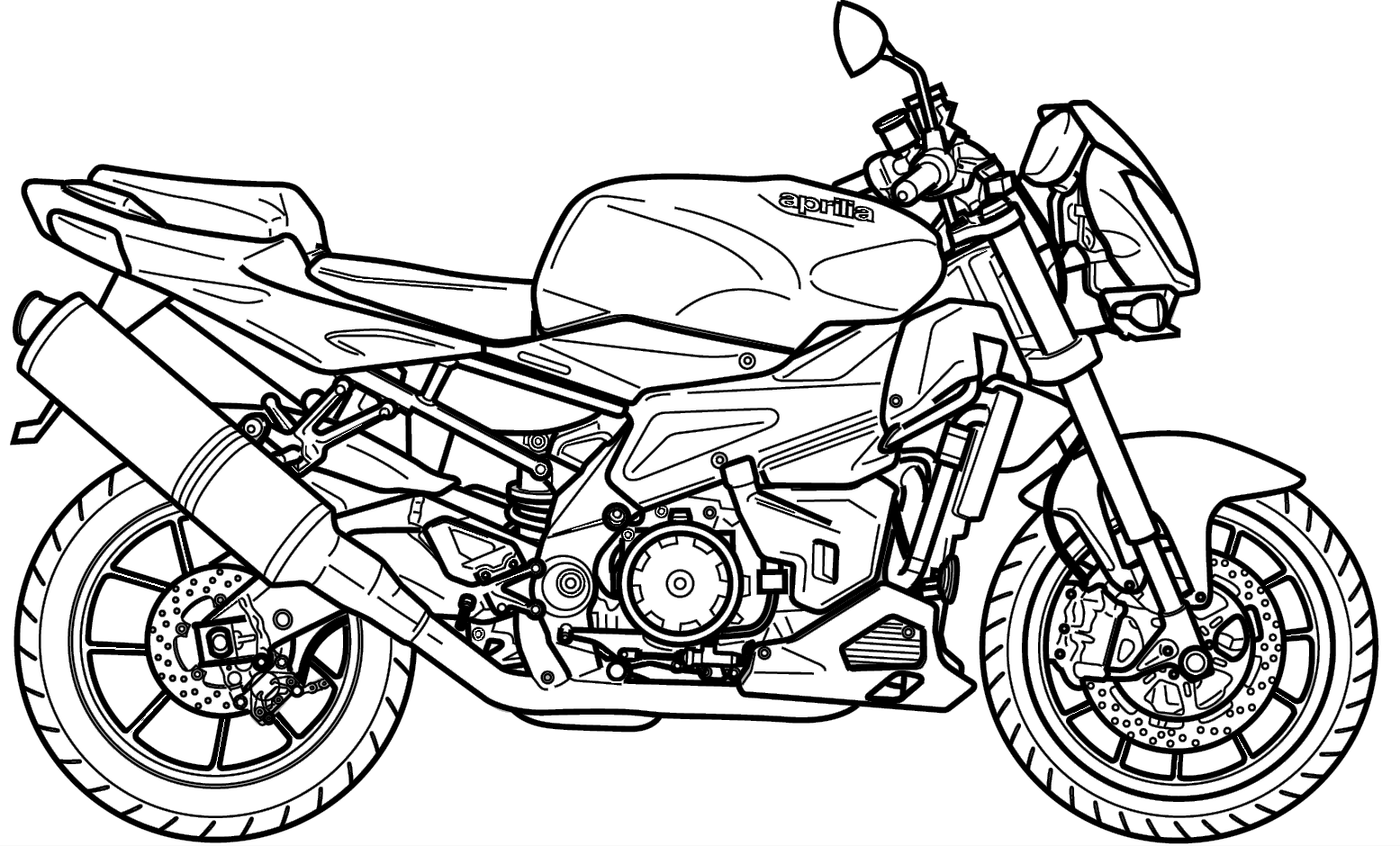 Раскраска «Мотоцикл Ямаха»