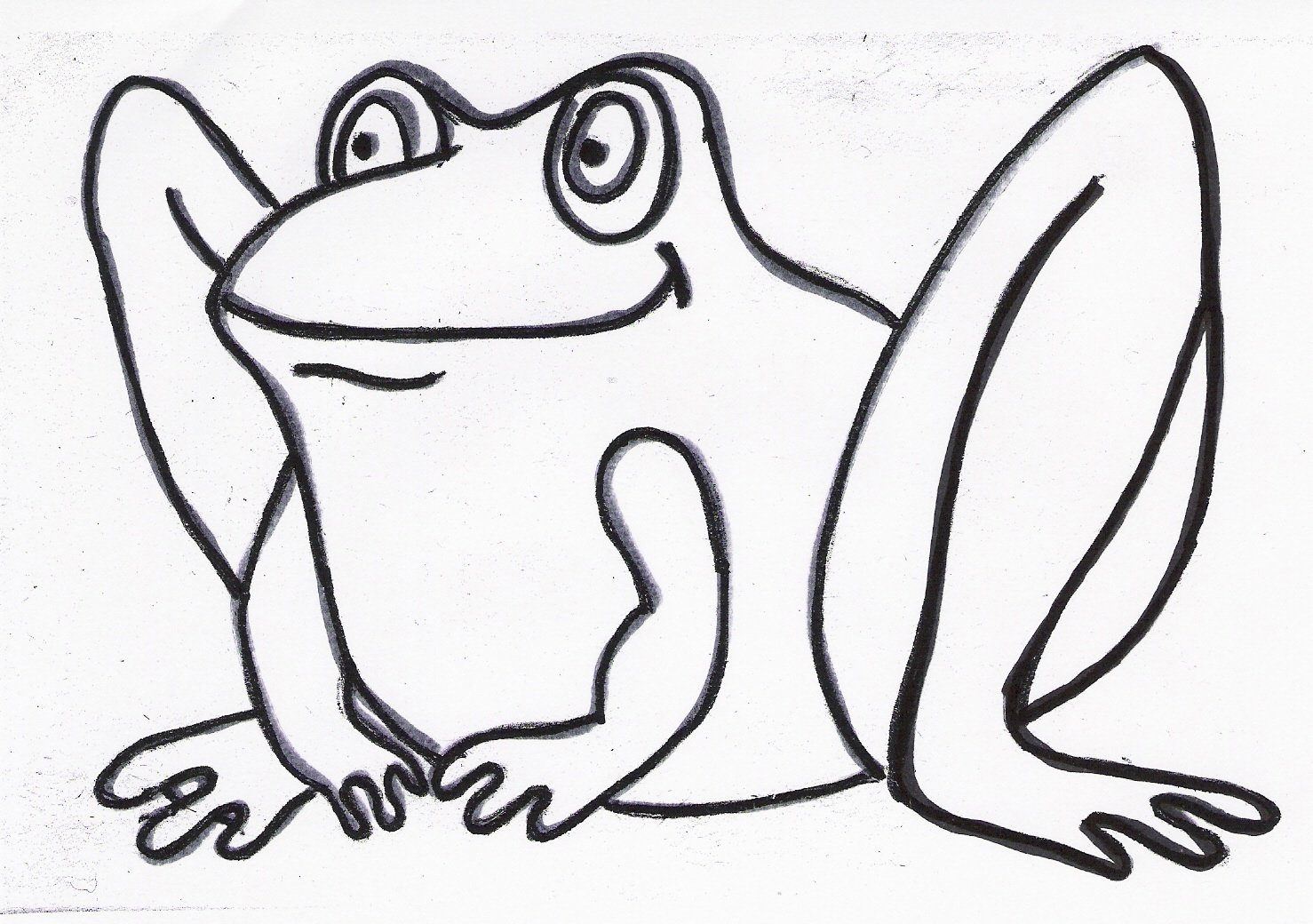 Лягушка рисунок простой для срисовки