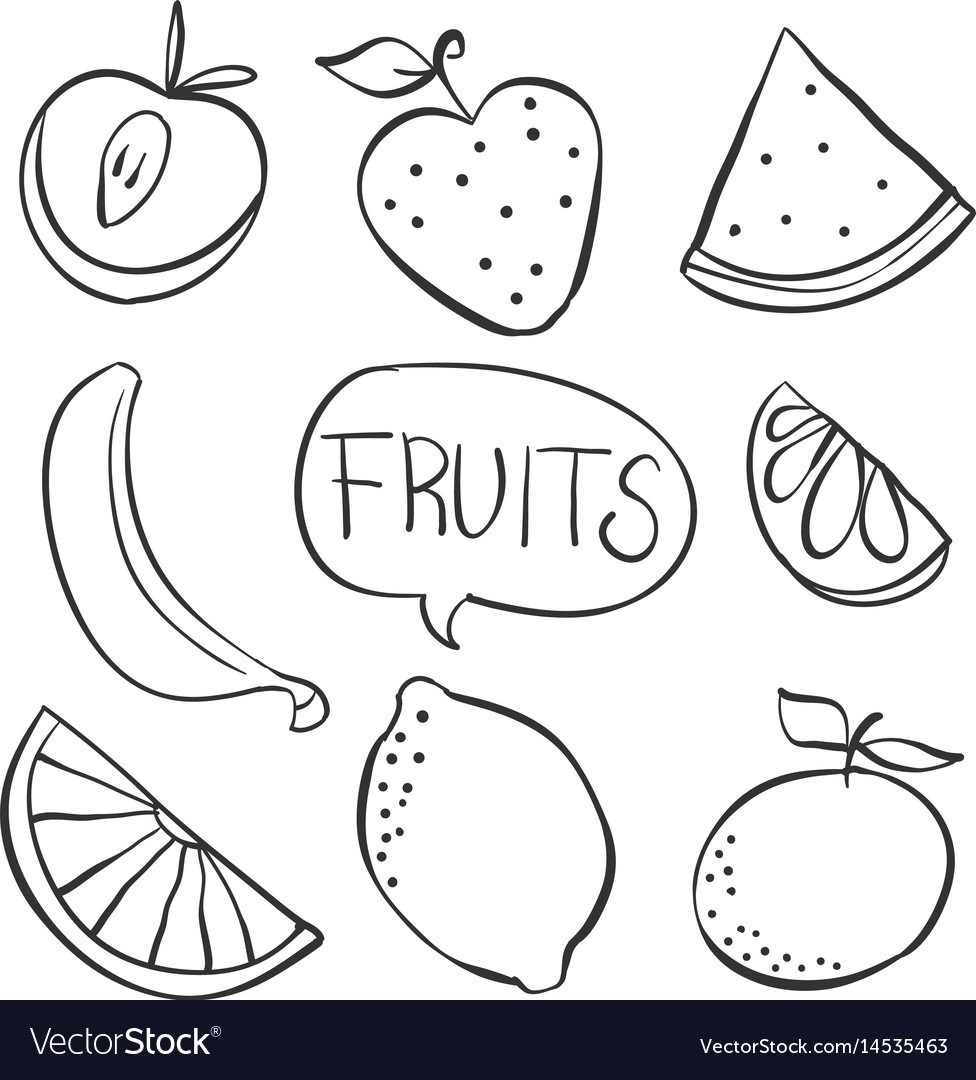 Легкие рисунки для срисовки фрукты - 64 фото