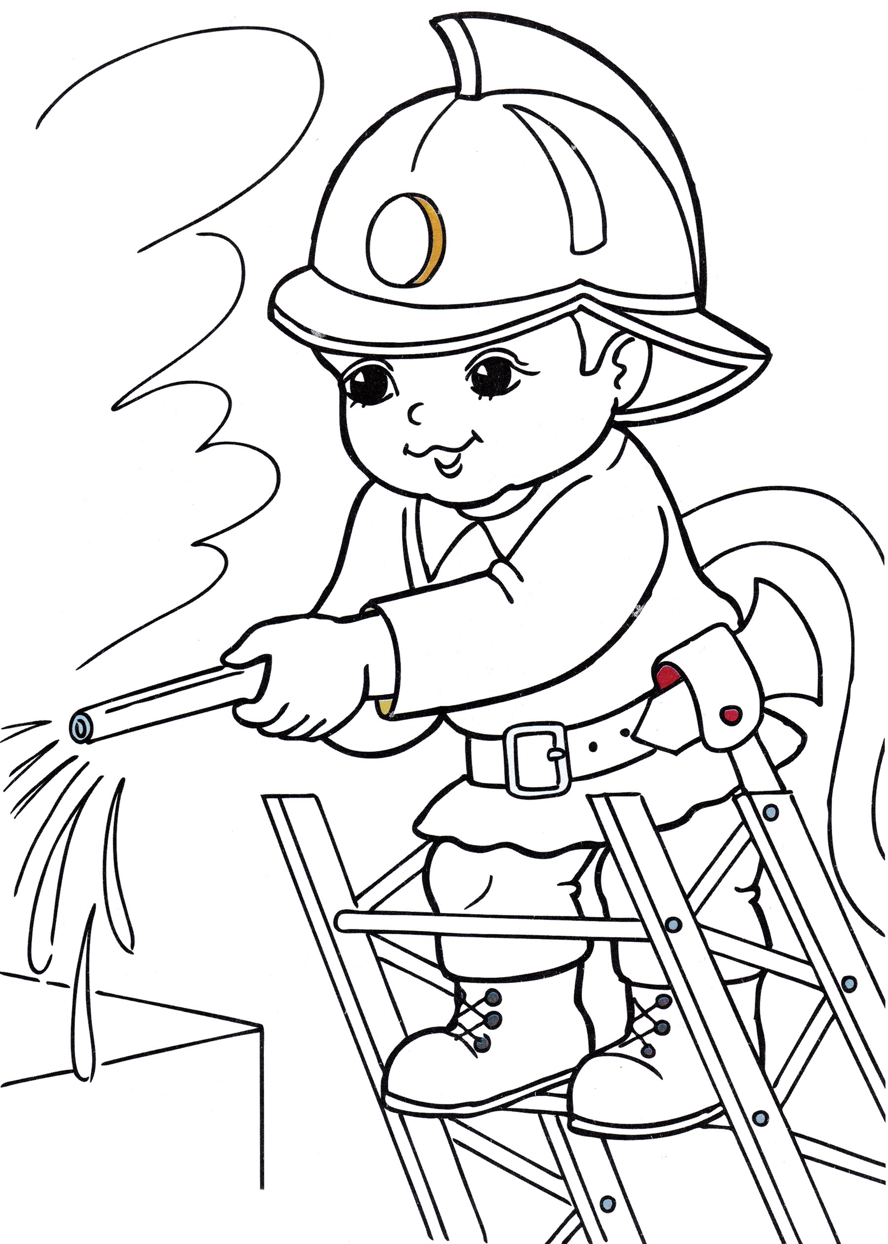 Раскраски на пожарную тематику для детей