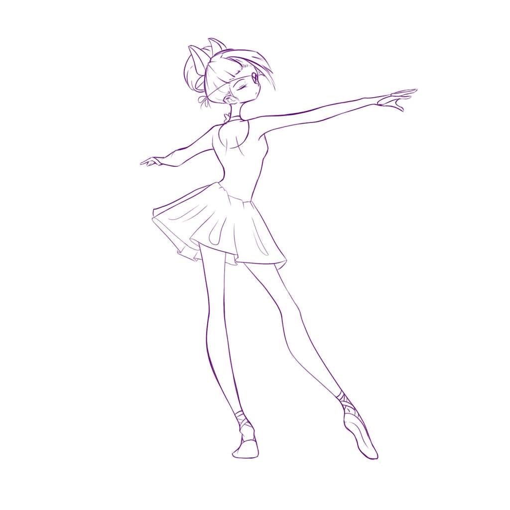 Как нарисовать балерину легко