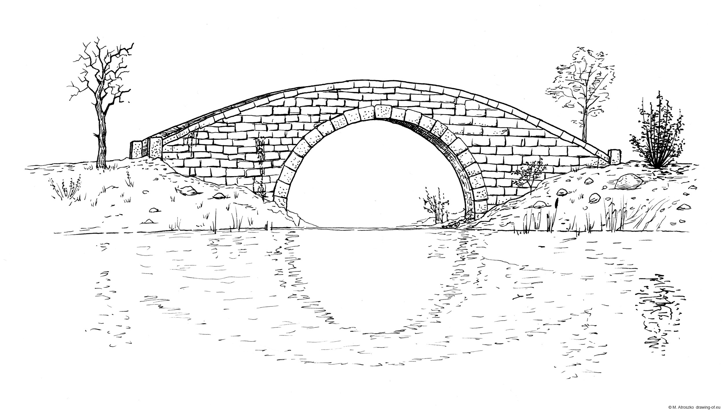 Каменный мост набросок