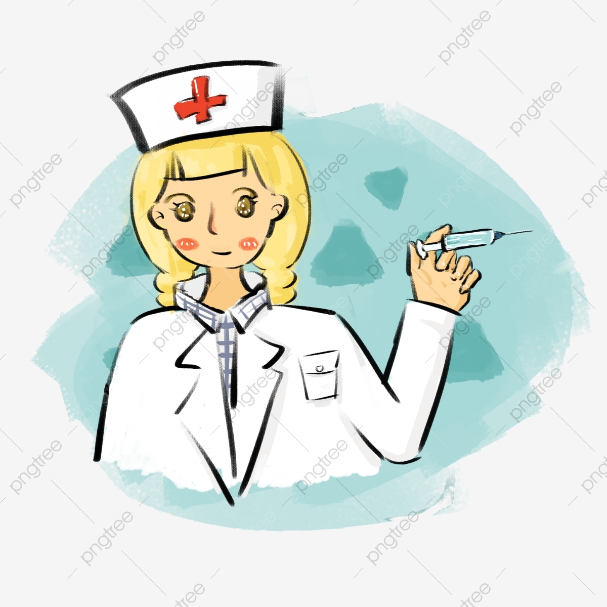 Баннер нарисованный медсестра
