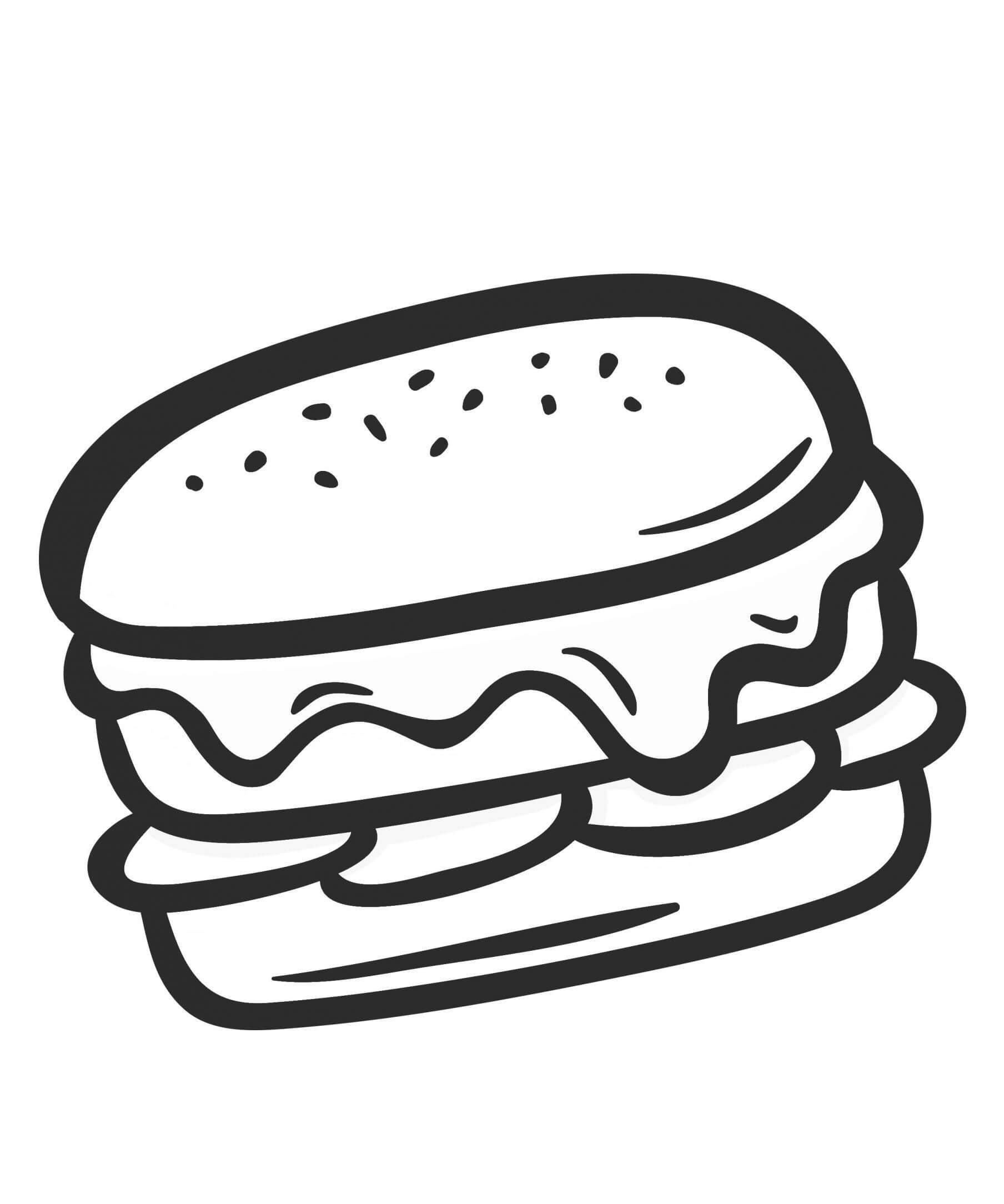 Рисовать гамбургер для первоклашек легко