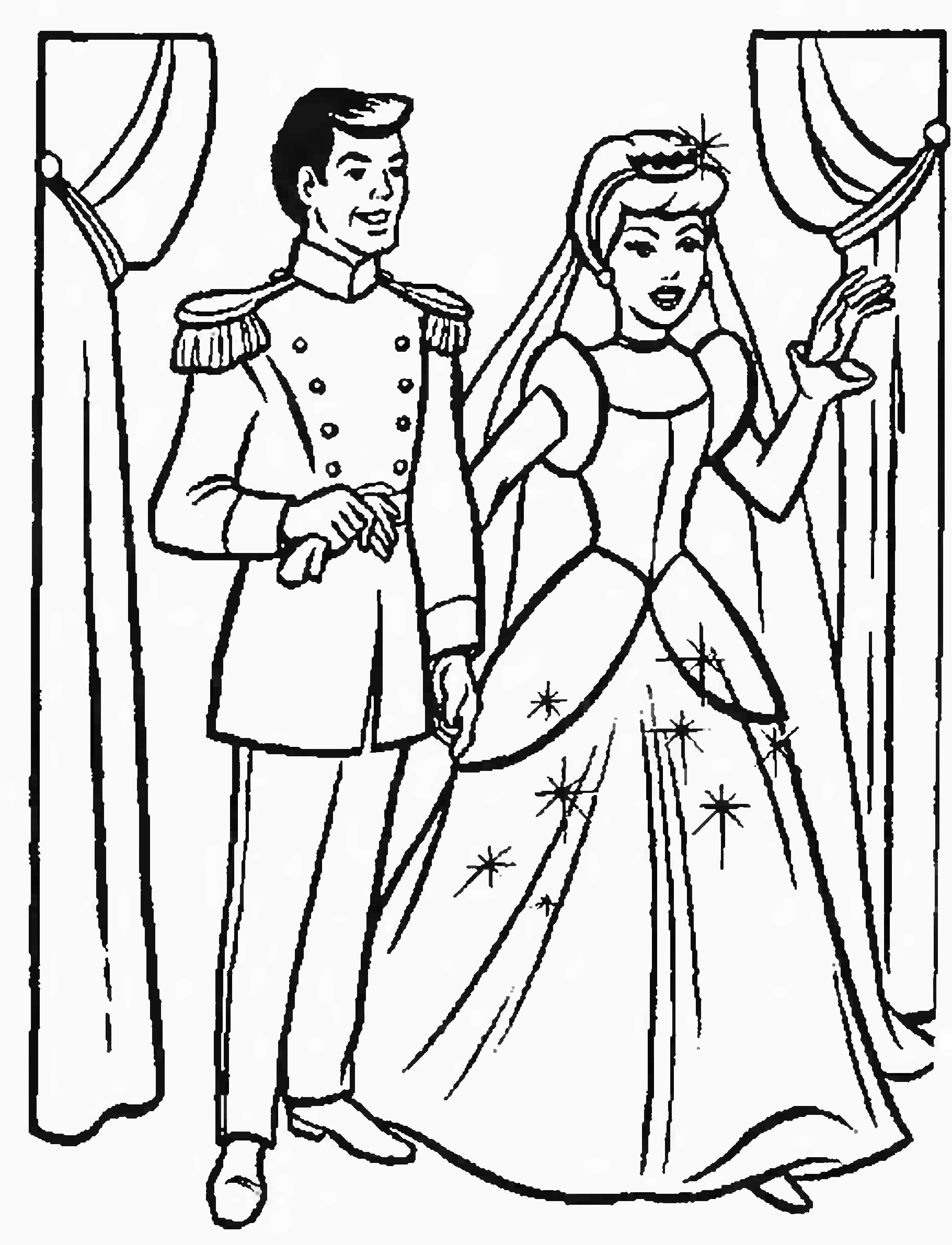 Нарисовать бал во дворце 5 класс легко. Принцессы и принцы. Раскраска. Золушка с принцем раскраска. Раскраска свадьба. Бал рисунок.