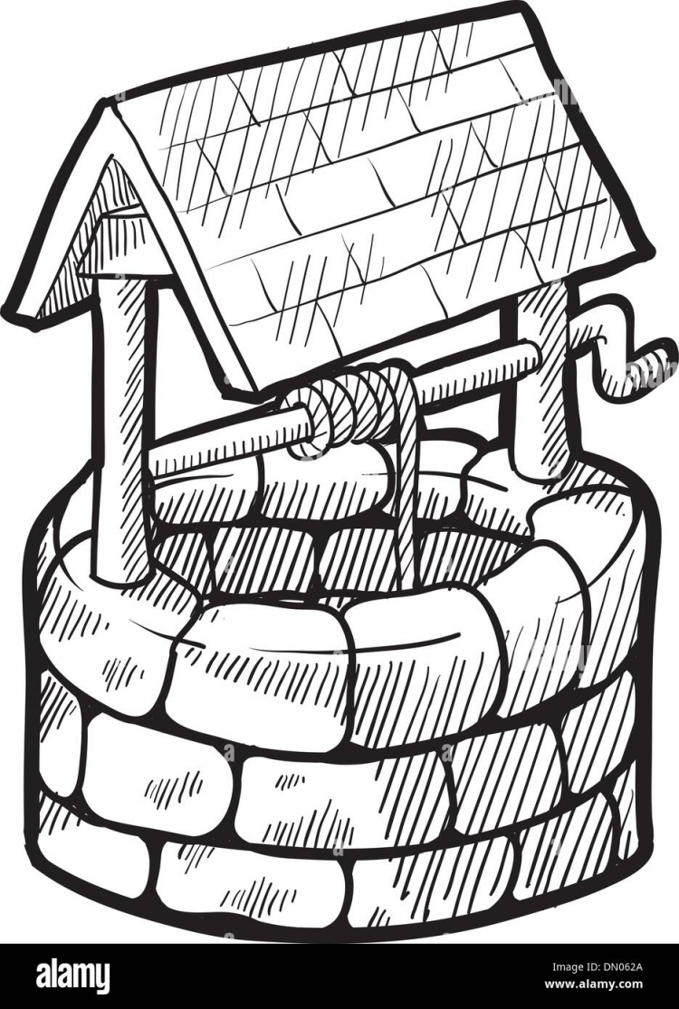 Около колодца кольцо не найдется рисунок