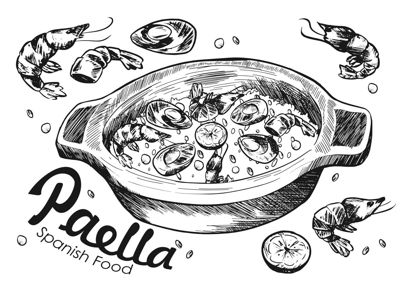 Тарелка с едой рисунок