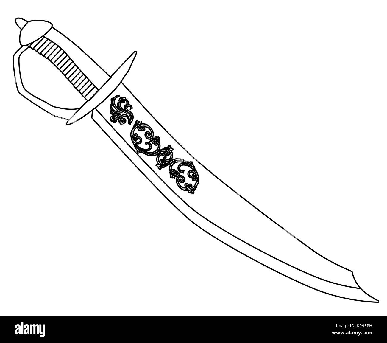 Пиратский меч раскраска