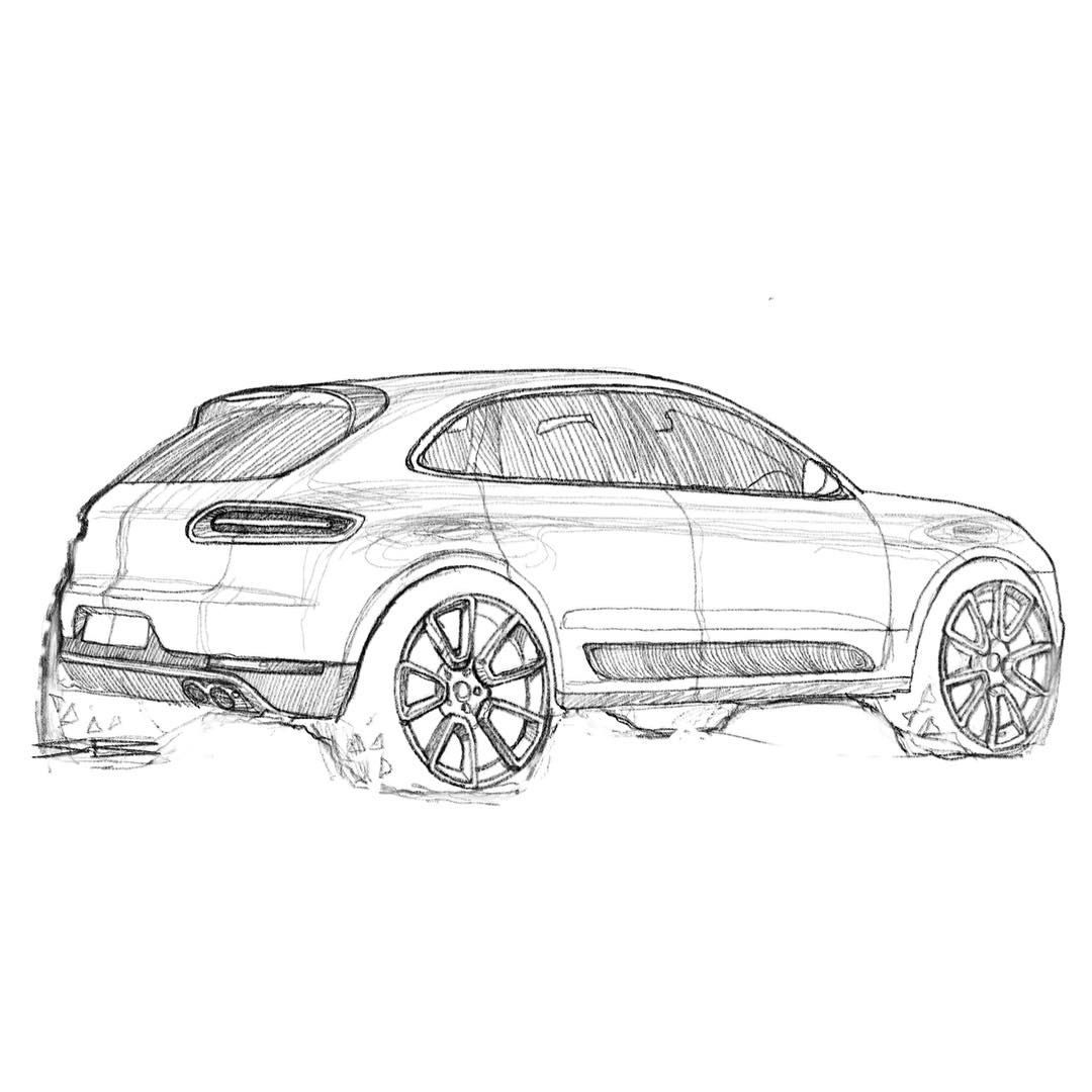Porsche Macan 2014 чертеж