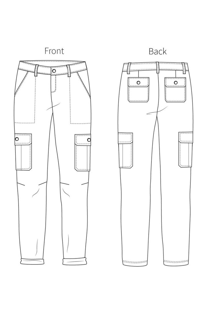 Как нарисовать брюки мужские