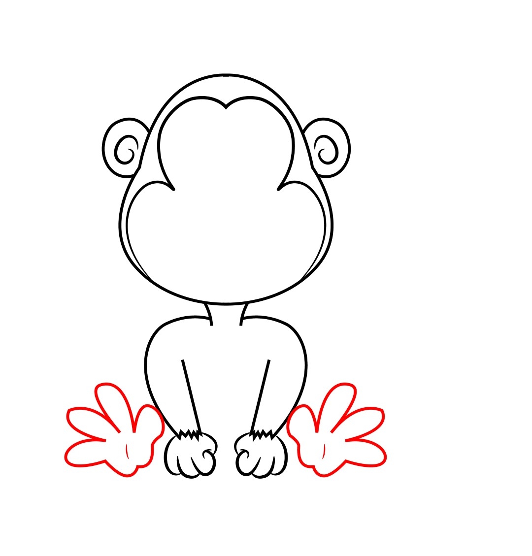 Рисунок милой обезьянки легкий