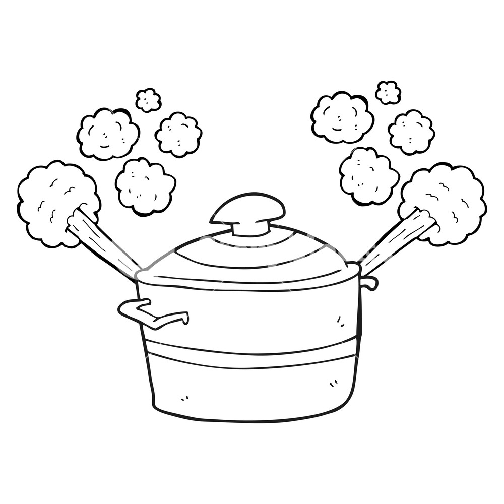 раскраска Посуда: кастрюли или сковороды с крышкой