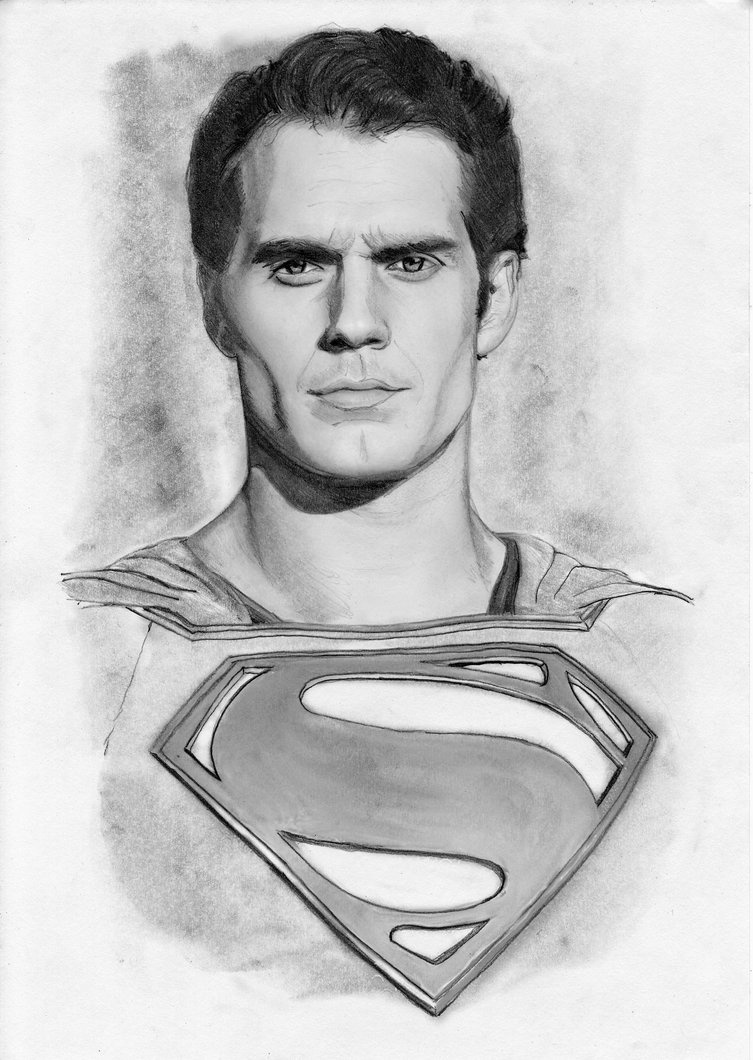 Супермен актер Генри Кавилл рисунок