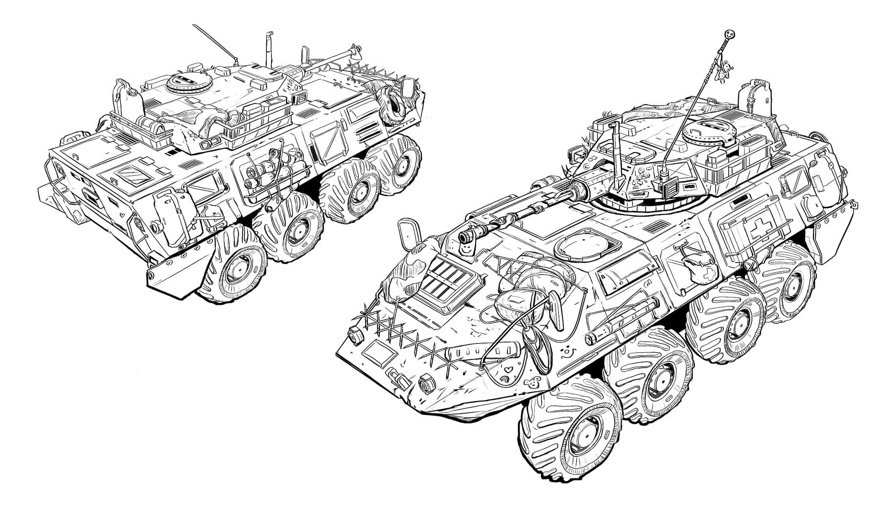 Раскраски антистресс танки