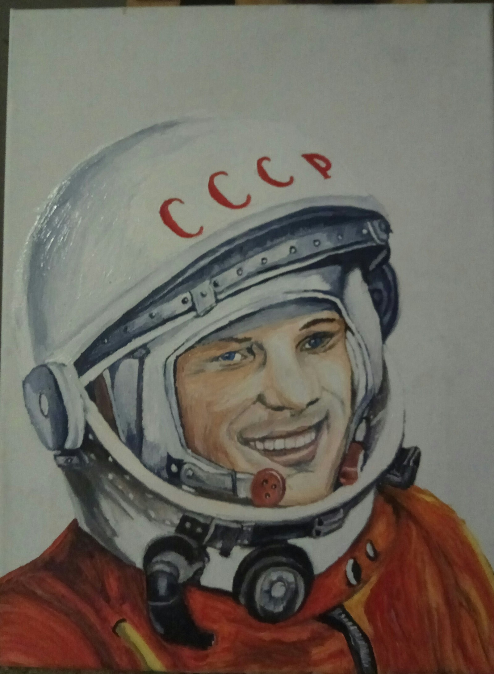 Как нарисовать гагарина. Гагарин космонавт. Портрет Юрия Гагарина.