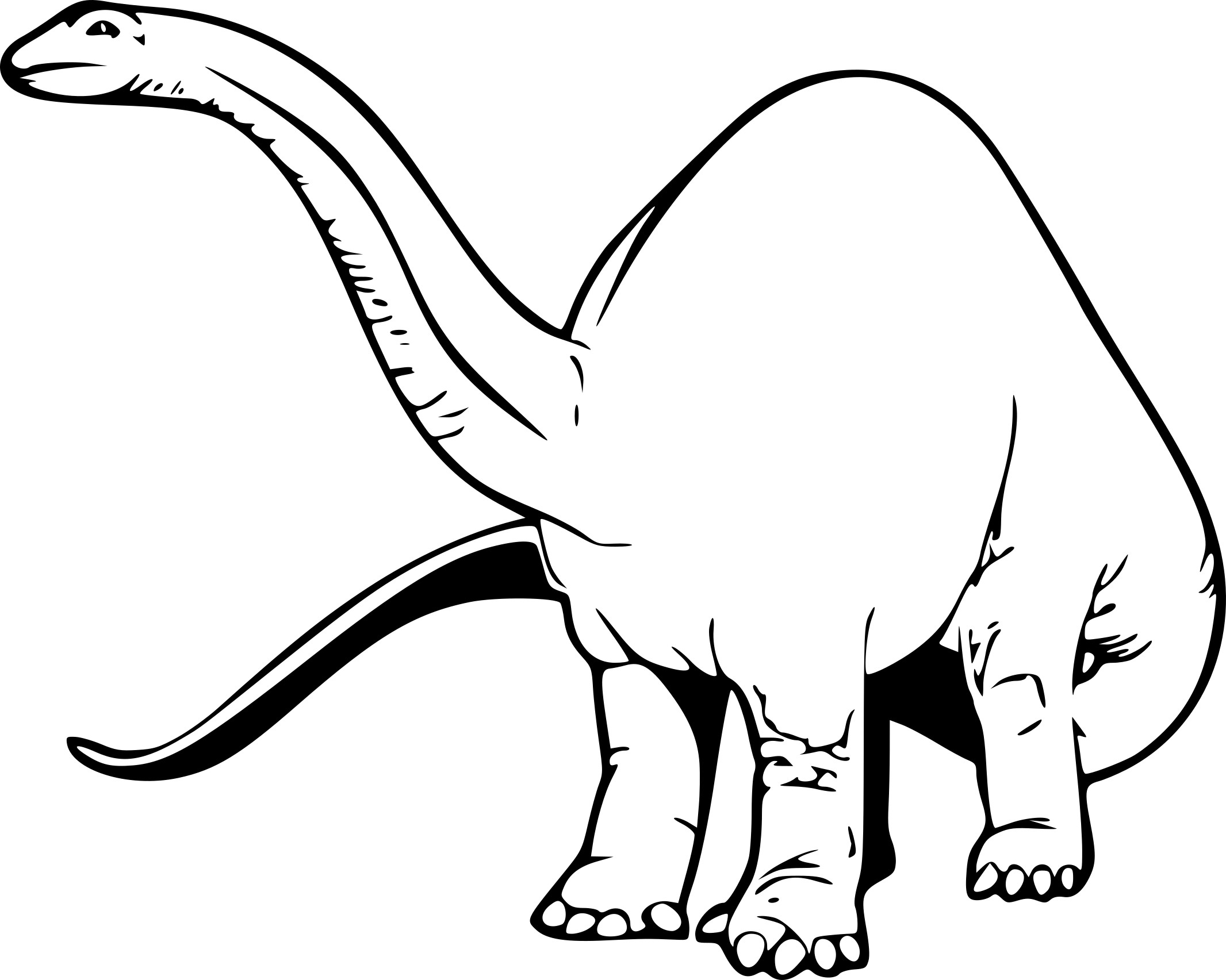 Бронтозавр раскраска