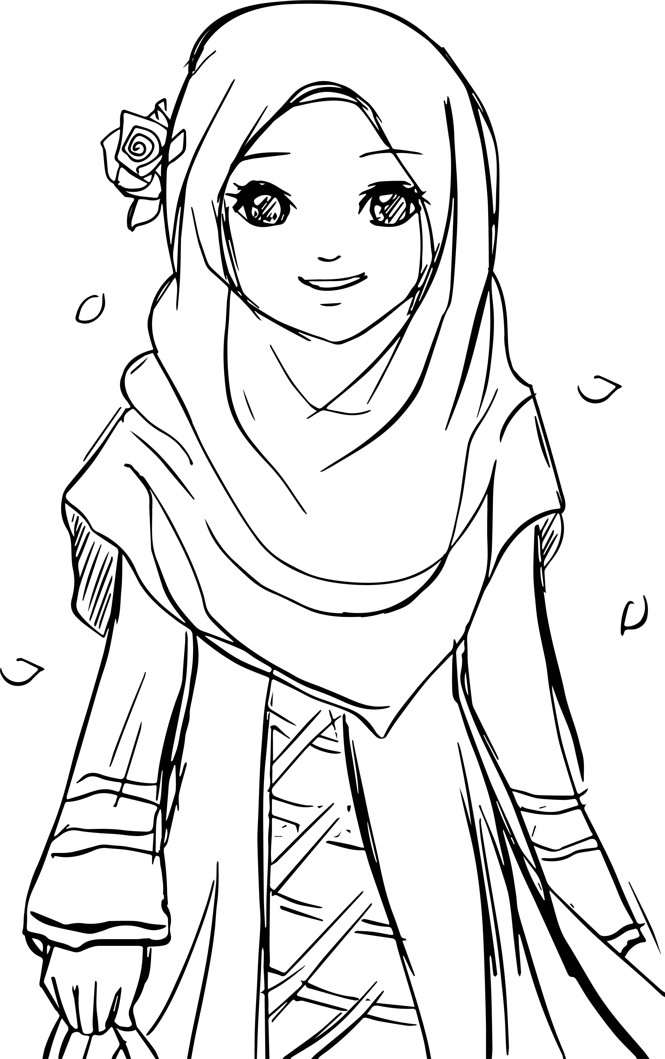 Красивые рисунки хиджаба карандашом
