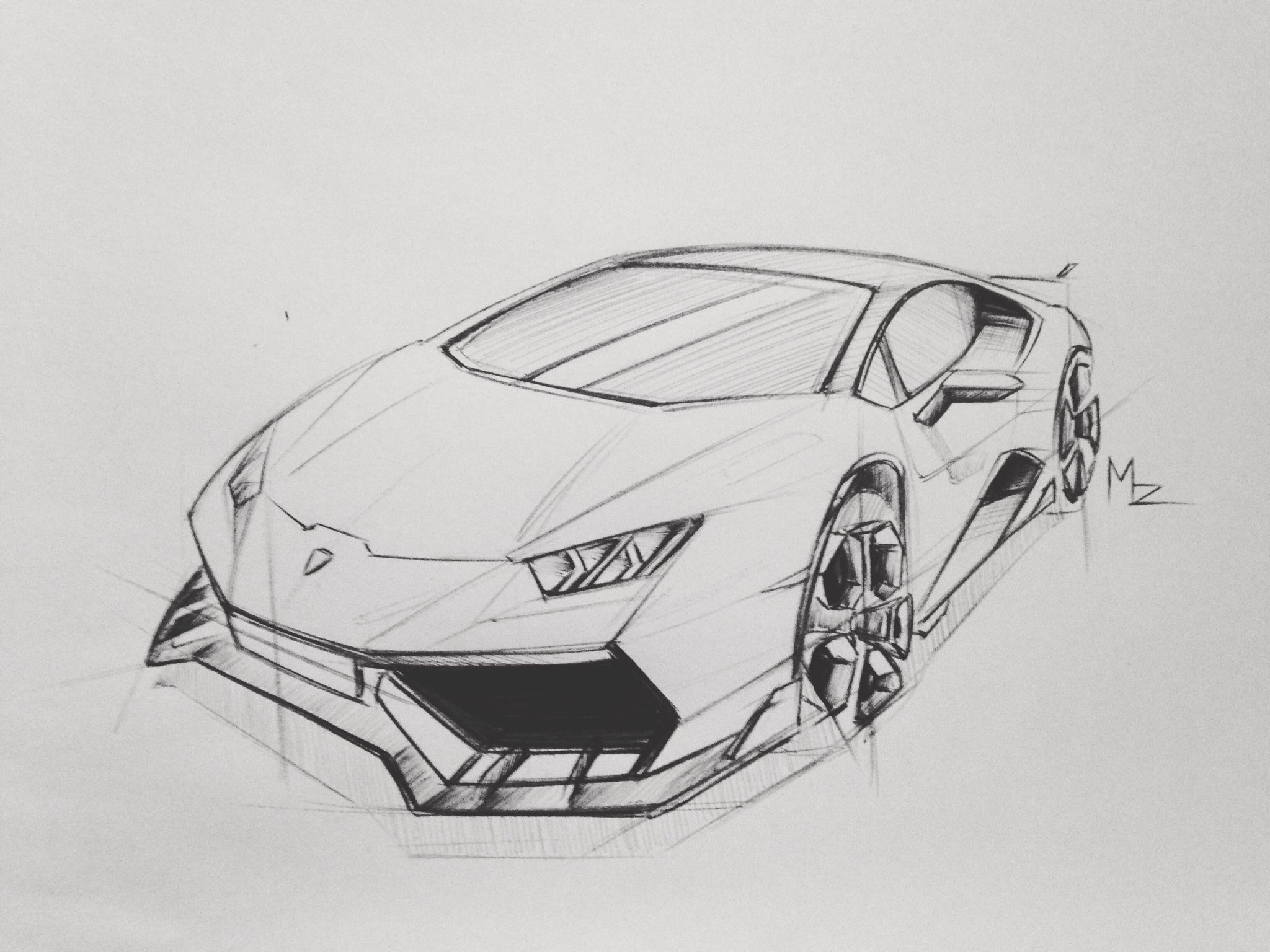 Как нарисовать lamborghini huracan