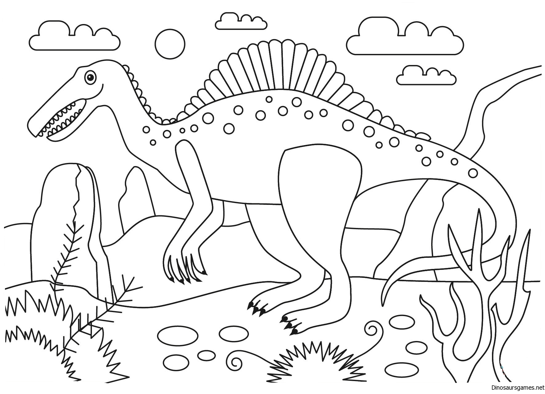 Раскраска динозавр формат а4. Спинозавр раскраска. Динозавры / раскраска. Динозавр раскраска для детей. Динозавры для раскрашивания детям.