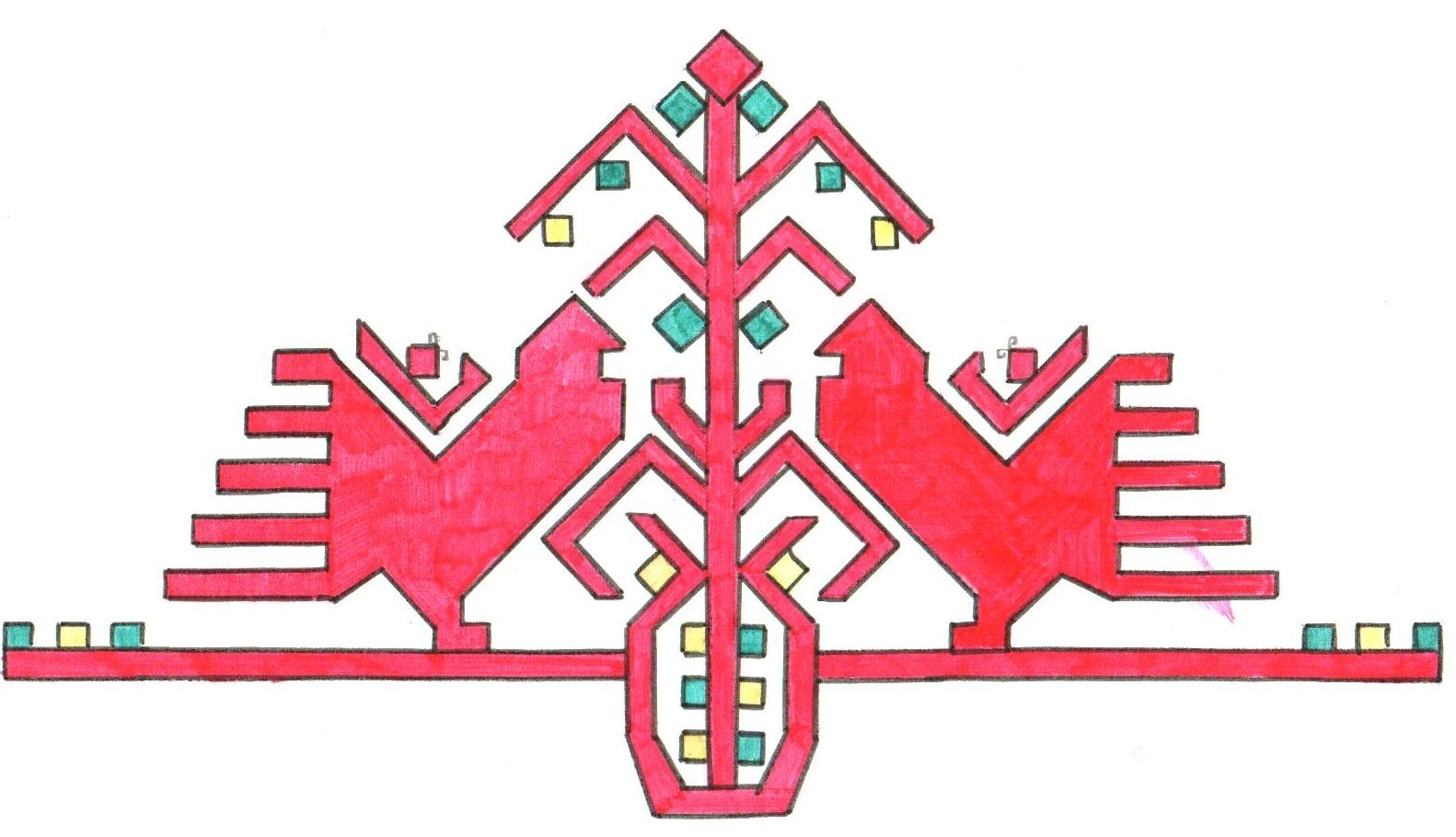 Древо жизни Чувашский орнамент