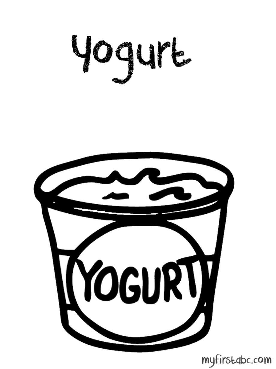 Картинка йогурт раскраска