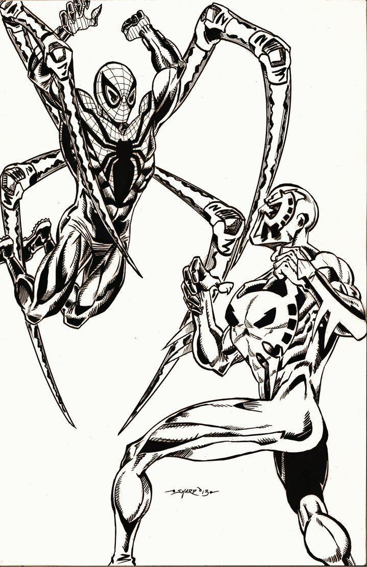 Раскраска человек паук 2099 года